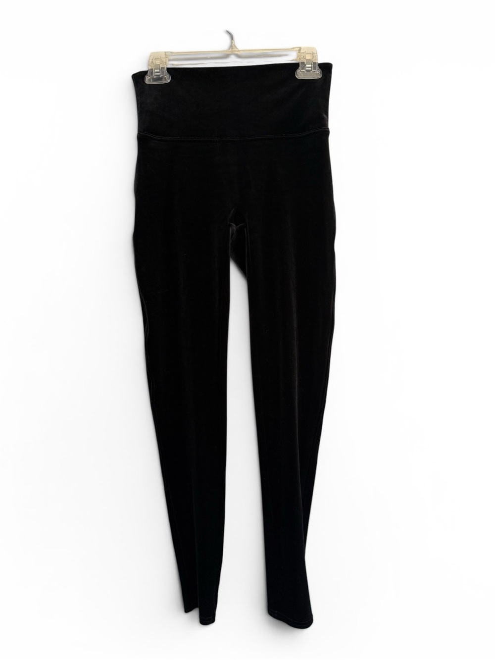 SPANX Velour Leggings High Rise Black Shaping Skinny Pants XS Extra Small